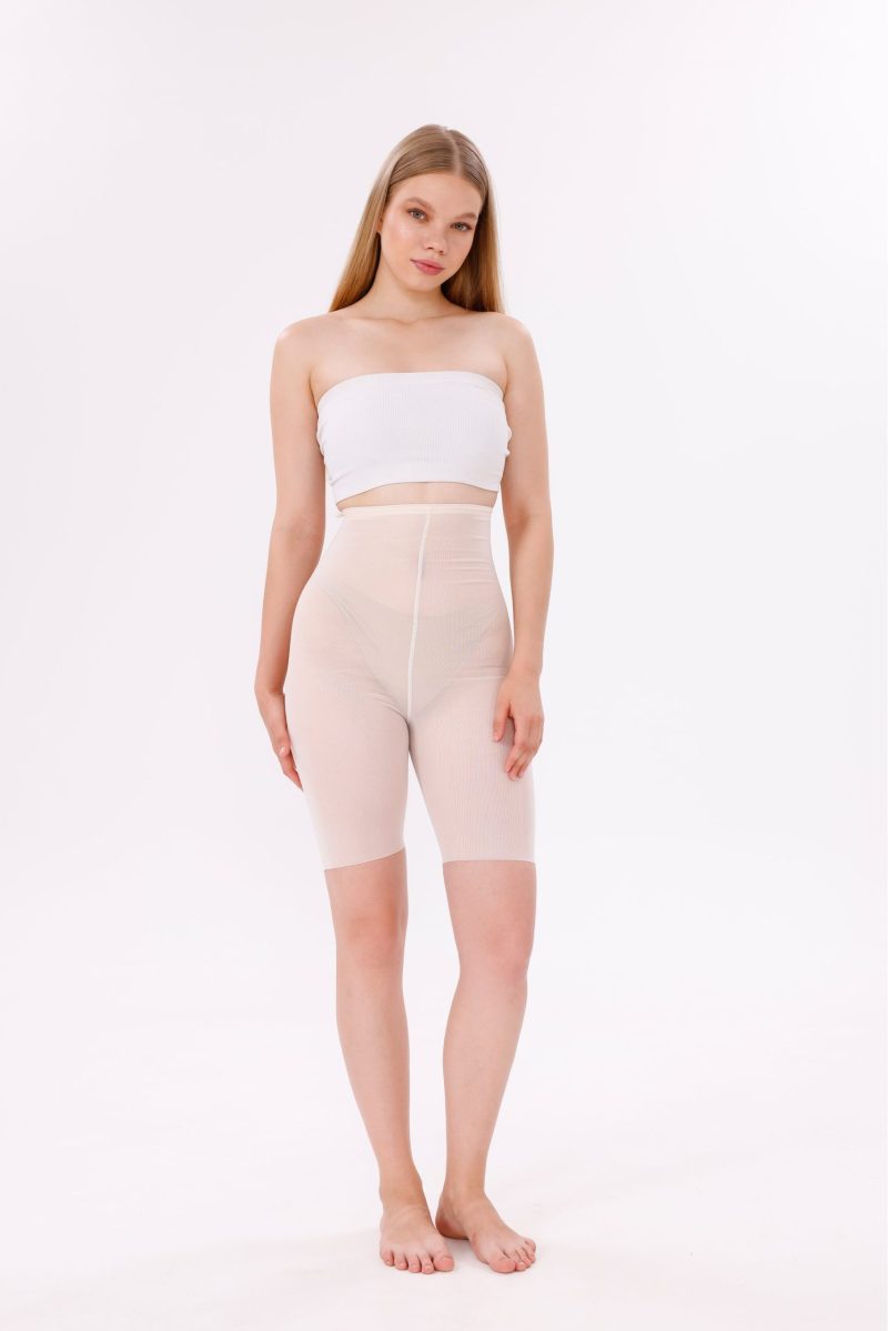 Freshness 0007 Lazer Kesim Tül Yüksek Bel Şort Korse